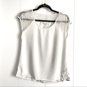 3/$25 Garage White Lace Sleeve Blouse